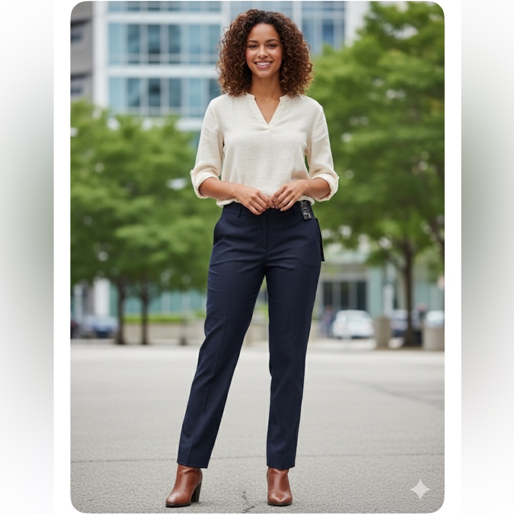 7th Avenue New York & company blue Dress Pants size 8 NWT